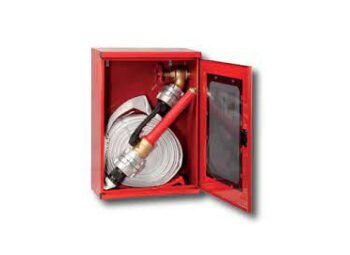 Hose reel with cabinet